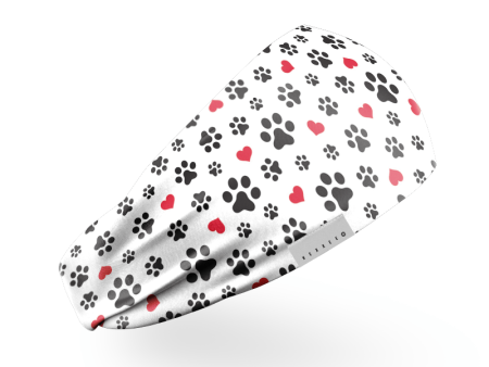 Paw Print Hearts Headband Discount