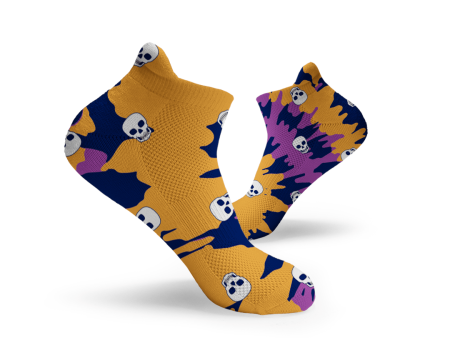 Skull Tie Dye Ankle Socks Supply