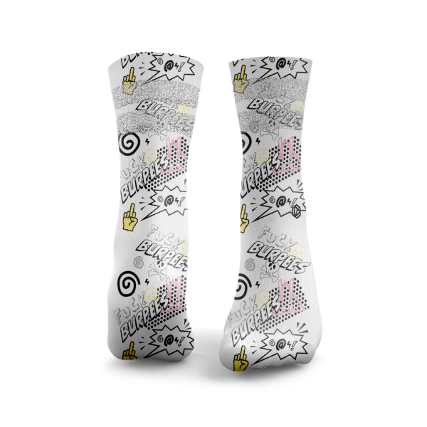 F Burpees Glitter Socks Supply