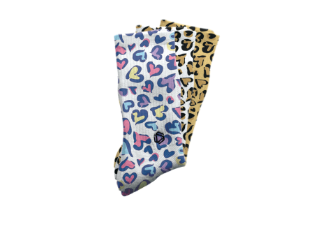 Leopard Print Heart Socks Supply