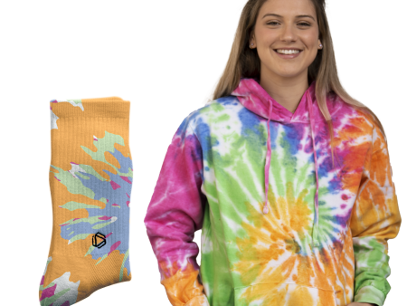 Aurora Tie-Dye Hoodie & Sock Combo Sale