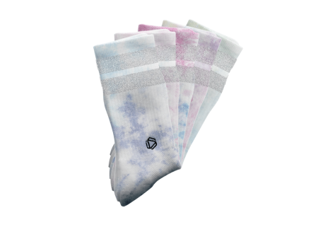 Tie Dye Multicoloured Glitter Socks For Discount