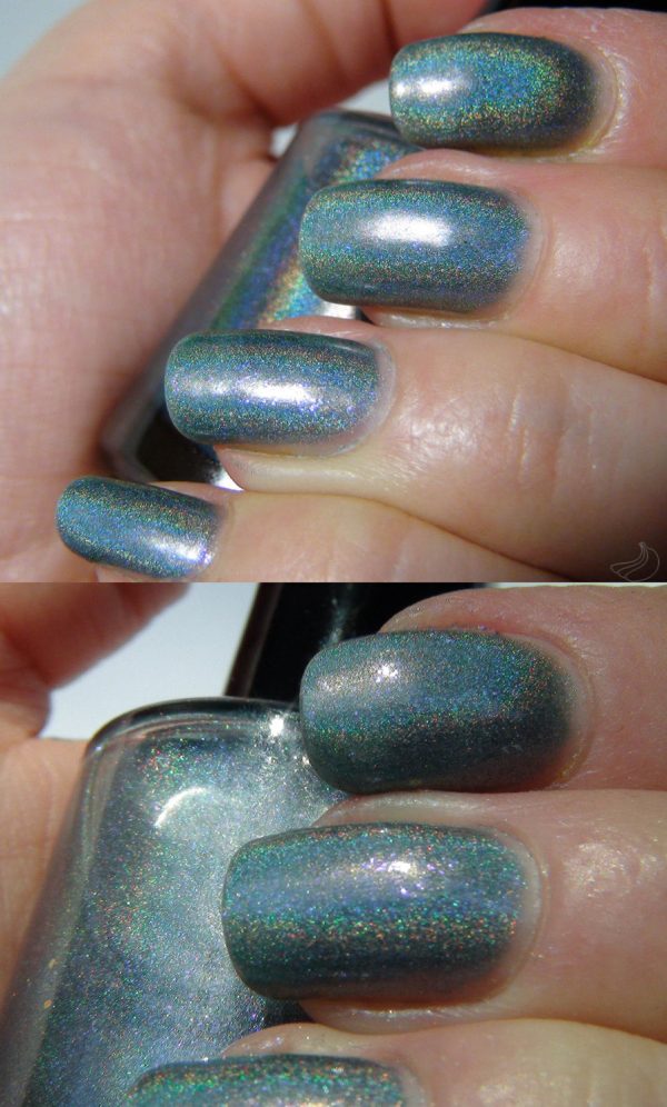 Alcatraz - seafoam dusty mint green linear holo with purple shimmer DISCONTINUED For Sale