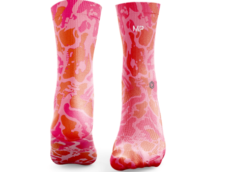 MP X HEXXEE Adapt Socks - Pink Camo Hot on Sale