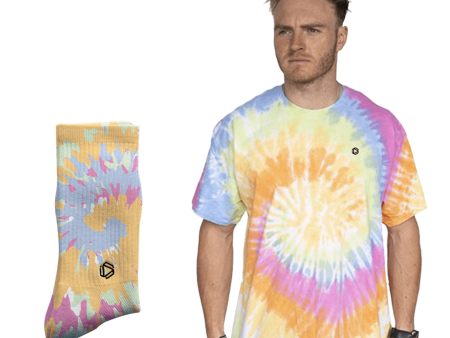 Rainbow Swirl T-Shirt & Sock Combo Online