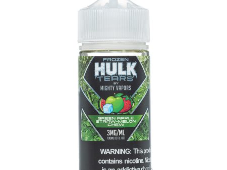 Frozen Hulk Tears - Green Apple Straw-Melon Chew 100mL Discount