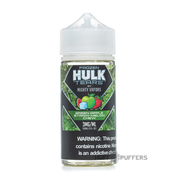 Frozen Hulk Tears - Green Apple Straw-Melon Chew 100mL Discount