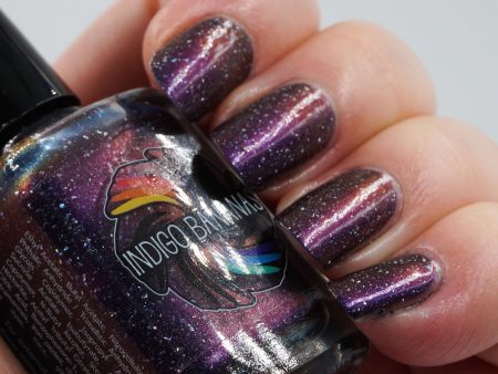 They Became Music - dark plum purple multichrome linear holographic w  flakies Online Hot Sale