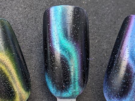 Shore of the Cosmic Ocean - Teal Blue-Green Magnetic Multichrome & Reflective Glittter Online Sale