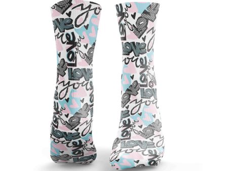 Love You Graffiti Socks Hot on Sale