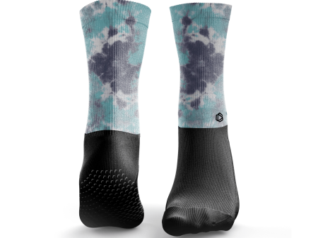 Reformer Pilates Tie-Dye Dark Blue & Teal Socks Discount