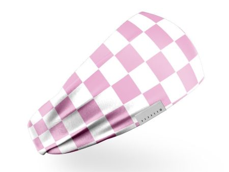 ASF Pink Checkerboard Headband Online