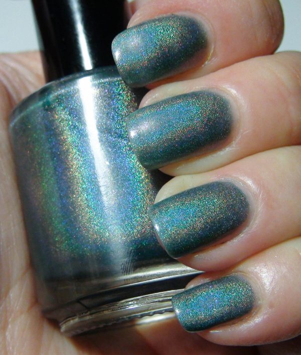 Alcatraz - seafoam dusty mint green linear holo with purple shimmer DISCONTINUED For Sale