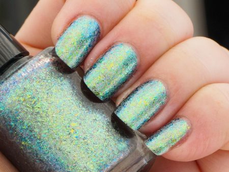 A Field Trip with Butterflies (HOLO) - green teal blue mega chrome flakie Discount