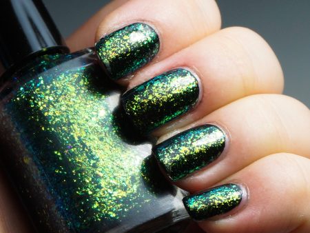 A Greener World - gold-green green blue mega chrome flakie Online Hot Sale