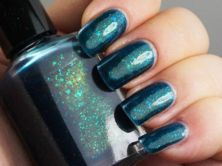 Acid Ocean - OG UP - deep blue w  aqua green colorshifting flakies Fashion