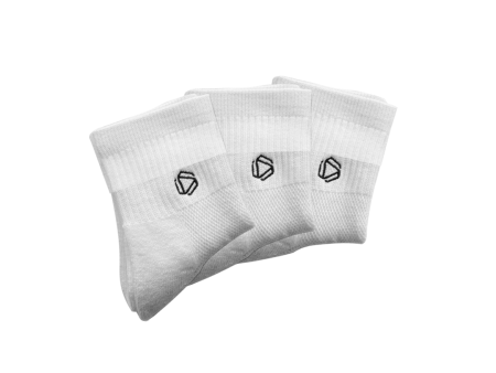 White HEXXEE Low Cut Crew Socks X3 For Cheap