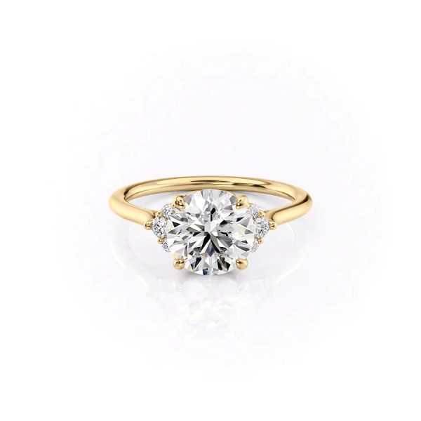 The Victoria Set With A 1.5 Carat Round Moissanite Hot on Sale