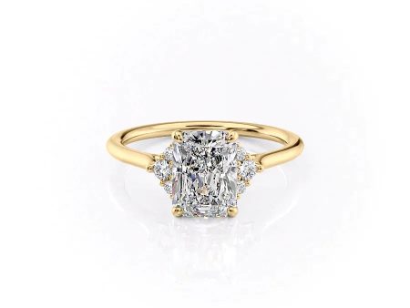 The Victoria Set With A 3.5 Carat Radiant Moissanite Online Sale