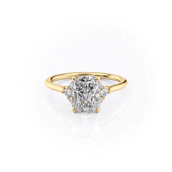 The Victoria Set With A 3.5 Carat Radiant Moissanite Online Sale